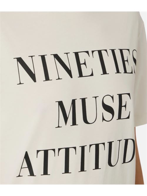 T-SHIRT WITH LETTERING ELISABETTA FRANCHI | MA65D56E2270 Gesso